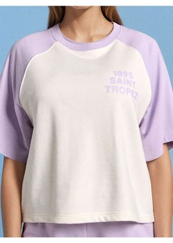 Sinsay - Bluza z krótkim rękawem - fioletowy ze sklepu Sinsay w kategorii Bluzy damskie - zdjęcie 180267218