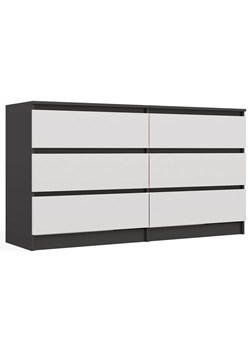 Stylowa komoda z szufladami antracyt + biały S3-R43 ze sklepu Edinos.pl w kategorii Komody - zdjęcie 180274516