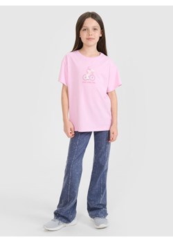 Dziewczęce legginsy dzianinowe 4F 4FJRSS25TTIGF256 - granatowe ze sklepu Sportstylestory.com w kategorii Spodnie dziewczęce - zdjęcie 180275427