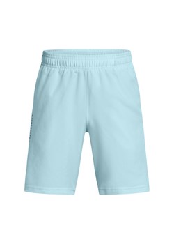 Chłopięce spodenki treningowe Under Armour UA Tech Woven Wordmark Short - niebieskie ze sklepu Sportstylestory.com w kategorii Spodenki chłopięce - zdjęcie 180275548