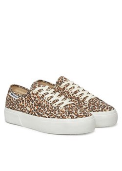 Superga Sneakersy Platform Leopard Print Brązowy ze sklepu MODIVO w kategorii Buty sportowe damskie - zdjęcie 180276736