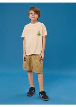 Sinsay - Koszulka oversize z kolorowym nadrukiem na plecach - kremowy ze sklepu Sinsay w kategorii T-shirty chłopięce - zdjęcie 180283265