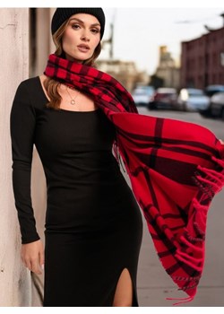 Sinsay - Szalik w kratę - czerwony ze sklepu Sinsay w kategorii Szaliki i chusty damskie - zdjęcie 180283327