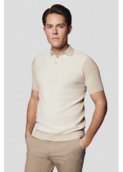 Koszulka Polo Beżowa Walt ze sklepu Lancerto S.A. w kategorii T-shirty męskie - zdjęcie 180285228