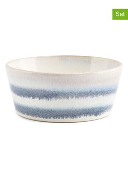 Salt and Pepper Miski (4 szt.) &quot;Stripes&quot; w kolorze biało-niebieskim - wys. 5,5 x Ø 13 cm ze sklepu Limango Polska w kategorii Miski - zdjęcie 180288549