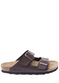 BACKSUN Skórzane klapki w kolorze brązowym ze sklepu Limango Polska w kategorii Klapki damskie - zdjęcie 180288889