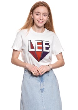 LEE T SHIRT DAMSKI RETRO LOGO TEE CLOUD DANCER L40TEPHA 112108753 ze sklepu YouNeedit.pl w kategorii Bluzki damskie - zdjęcie 180293838