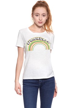 WRANGLER T SHIRT DAMSKI GRAPHIC TEE OFFWHITE W702RG902 112130900 ze sklepu YouNeedit.pl w kategorii Bluzki damskie - zdjęcie 180294288