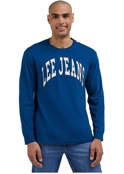 LEE LS VARSITY TEE MĘSKA KOSZULKA Z DŁUGIM RĘKAWEM LONGSLEEVE LOGO NADRUK ROYAL TEAL LL87FEA68 ze sklepu YouNeedit.pl w kategorii T-shirty męskie - zdjęcie 180295509