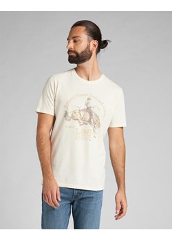 LEE SS RIDER TEE MĘSKI T-SHIRT KOSZULKA NADRUK LOGO ECRU L60VFEN ze sklepu YouNeedit.pl w kategorii T-shirty męskie - zdjęcie 180300125
