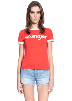DAMSKI T-SHIRT WRANGLER SS RINGER TEE BITTERSWEET RED W7Z3EVXBO 112132167 ze sklepu YouNeedit.pl w kategorii Bluzki damskie - zdjęcie 180305365