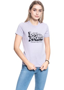 DAMSKI T-SHIRT LEE SLIM LOGO TEE LAVENDER DUSK L44CEPOA 112109806 ze sklepu YouNeedit.pl w kategorii Bluzki damskie - zdjęcie 180315085