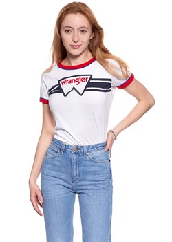 WRANGLER T SHIRT DAMSKI RINGER TEE WHITE W710SEV12 112130909 ze sklepu YouNeedit.pl w kategorii Bluzki damskie - zdjęcie 180317717