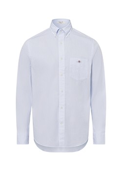 Gant Męska koszula casual Mężczyźni Regular Fit Bawełna biały w paski ze sklepu vangraaf w kategorii Koszule męskie - zdjęcie 180325575