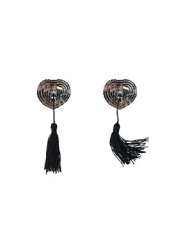 Cekinowe osłonki na biust z frędzlami Pasties Burlesque Gipsy Silver, Lola Games ze sklepu Intymna w kategorii Kolczyki - zdjęcie 180337527