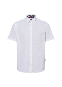 Bugatti Męska koszula casual Mężczyźni Slim Fit Bawełna biały jednolity ze sklepu vangraaf w kategorii Koszule męskie - zdjęcie 180339367