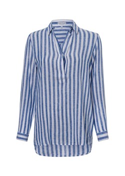 Marie Lund Damska bluzka tunika z zawartością lnu Kobiety Bawełna niebieski w paski ze sklepu vangraaf w kategorii Bluzki damskie - zdjęcie 180339395