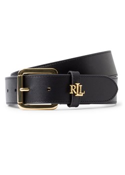 Lauren Ralph Lauren Damski pasek skórzany - CARRYOVER Kobiety skóra czarny jednolity ze sklepu vangraaf w kategorii Paski damskie - zdjęcie 180339427