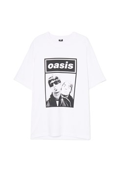 Cropp - Biała koszulka Oasis - biały ze sklepu Cropp w kategorii T-shirty męskie - zdjęcie 180339915