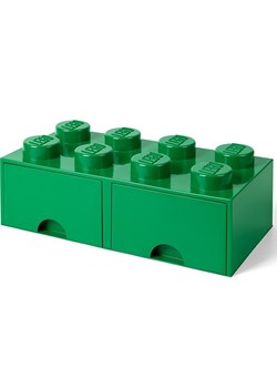 LEGO Pojemnik &quot;Brick 8&quot; w kolorze zielonym z szufladami - 50 x 18 x 25 cm ze sklepu Limango Polska w kategorii Pojemniki kuchenne - zdjęcie 180344418