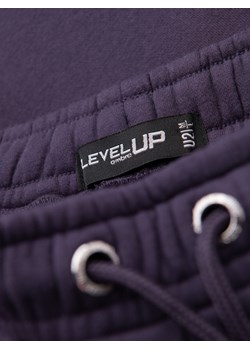 Dresowe szorty unisex ze ściągaczem w pasie – fioletowe V13 OU-SRBC-0101 ze sklepu ombre w kategorii Spodenki męskie - zdjęcie 180348156