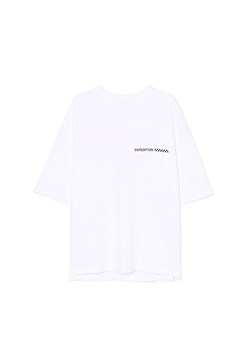 Cropp - Biały T-shirt z motywem dinozaura - biały ze sklepu Cropp w kategorii T-shirty męskie - zdjęcie 180348309