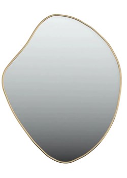 Złote lustro wiszące w stylu glamour 60x50 cm K3-S71 ze sklepu Edinos.pl w kategorii Lustra - zdjęcie 180358906