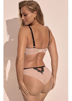 Biustonosz miękki soft półgorset Bunny SC-1190, Kolor czarno-różowy, Rozmiar 65C, Kinga ze sklepu Intymna w kategorii Biustonosze - zdjęcie 180359185