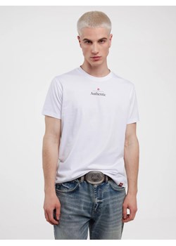 Koszulka męska z linii Authentic z nadrukiem biała Techmunen 101 ze sklepu Big Star w kategorii T-shirty męskie - zdjęcie 180360457
