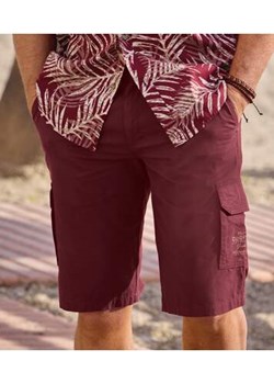 Bermudy-bojówki z bordowego płótna ze sklepu Atlas For Men w kategorii Spodenki męskie - zdjęcie 180361689