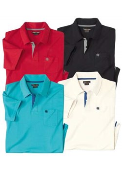 Zestaw 4 koszulek polo z bawełny ze sklepu Atlas For Men w kategorii T-shirty męskie - zdjęcie 180361717