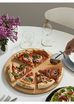 Sinsay - Deska do krojenia i serwowania pizzy z nożem - beżowy ze sklepu Sinsay w kategorii Deski - zdjęcie 180368296
