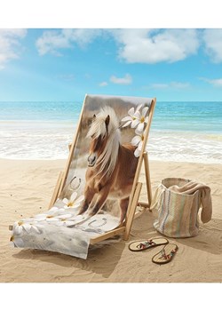 Good Morning Ręcznik plażowy &quot;Fabi&quot; w kolorze jasnobrązowo-białym ze sklepu Limango Polska w kategorii Ręczniki - zdjęcie 180372959