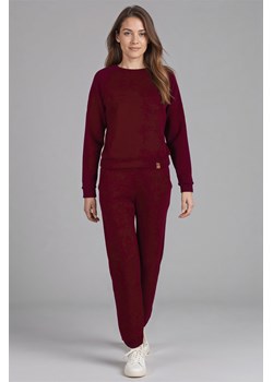 Komplet bluza+spodnie Vivisence 9204kmpl bordowy ze sklepu kontri.pl w kategorii Komplety i garnitury damskie - zdjęcie 180374029