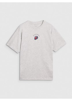 Męski t-shirt z nadrukiem 4F 4FRSS25TTSHM2981 - szary ze sklepu Sportstylestory.com w kategorii T-shirty męskie - zdjęcie 180375186