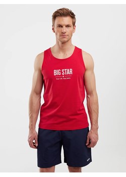 Koszulka męska bez rękawów czerwona Richard 603 ze sklepu Big Star w kategorii T-shirty męskie - zdjęcie 180379405