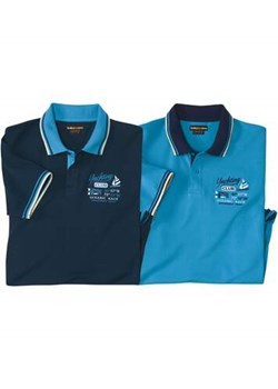 Zestaw 2 żeglarskich koszulek polo z piki ze sklepu Atlas For Men w kategorii T-shirty męskie - zdjęcie 180380868