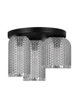Lampa grafitowa z czarnym stelażem i szklanymi kloszami N8-E59 ze sklepu Edinos.pl w kategorii Lampy sufitowe - zdjęcie 180383136