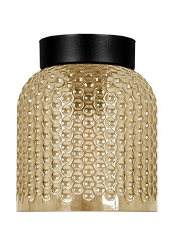 Sufitowa lampa ze szklanym kloszem beżowa K0-C13 ze sklepu Edinos.pl w kategorii Lampy sufitowe - zdjęcie 180383368