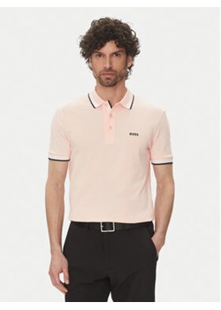 BOSS Polo Paddy 50469055 Różowy Regular Fit ze sklepu MODIVO w kategorii T-shirty męskie - zdjęcie 180384678