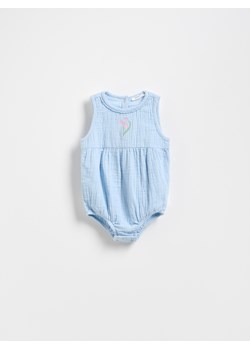 Reserved - Muślinowe body z haftem - jasnoniebieski ze sklepu Reserved w kategorii Odzież dla niemowląt - zdjęcie 180387366