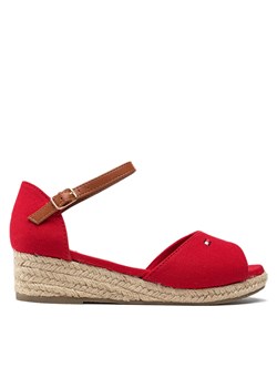 Espadryle Tommy Hilfiger Rope Wedge Sandal T3A7-32185-0048 S Czerwony ze sklepu eobuwie.pl w kategorii Espadryle damskie - zdjęcie 180392989