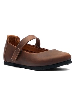 Comfortfusse Skórzane baleriny w kolorze brązowym z paskiem ze sklepu Limango Polska w kategorii Balerinki - zdjęcie 180395087
