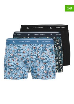 JACK &amp; JONES Junior Bokserki (3 pary) w kolorze błękitno-czarnym ze sklepu Limango Polska w kategorii Majtki dziecięce - zdjęcie 180395597