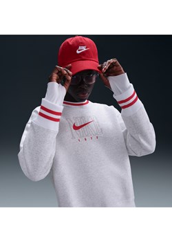 Damska bluza dresowa z półokrągłym dekoltem i grafiką o kroju oversize Nike Sportswear Phoenix Fleece - Brązowy ze sklepu Nike poland w kategorii Bluzy damskie - zdjęcie 180396638