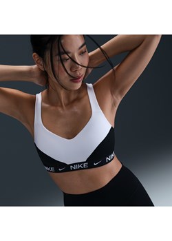 Damski regulowany stanik sportowy z wkładkami Nike Indy High Support - Biel ze sklepu Nike poland w kategorii Biustonosze - zdjęcie 180396685