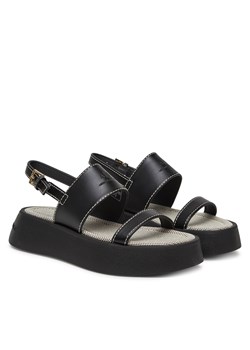 Sandały Armani Exchange XDP054 XV921 00002 Czarny ze sklepu eobuwie.pl w kategorii Sandały damskie - zdjęcie 180396755
