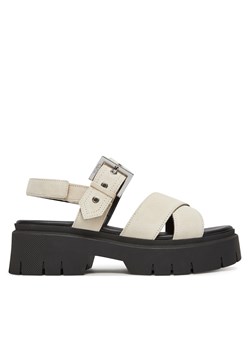 Sandały HUGO Kris_Sandal_BKSD 50541753 Écru ze sklepu eobuwie.pl w kategorii Sandały damskie - zdjęcie 180397018