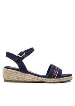 Tommy Hilfiger Espadryle Rope Wedge Sandal T3A7-32777-0048 M Granatowy ze sklepu MODIVO w kategorii Sandały dziecięce - zdjęcie 180398186