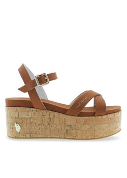 U.S. Polo Assn. Sandały Loren LOREN002 Brązowy ze sklepu MODIVO w kategorii Sandały damskie - zdjęcie 180398575